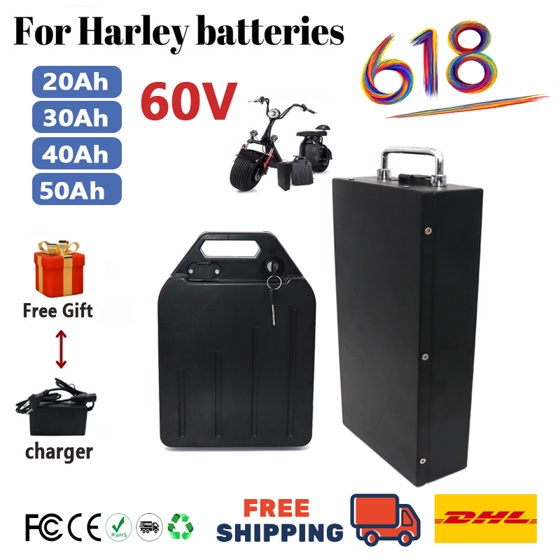 For  HarleyBattery 60V 20Ah 30 - огляд і ціна 60V 50Ah Electric Scooter Battery