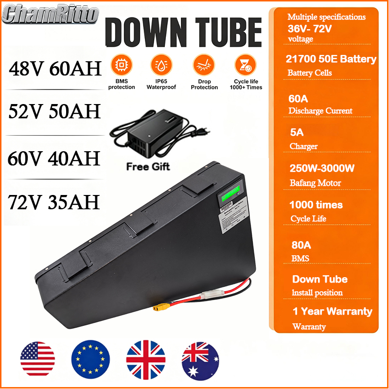 Electric Bicycle 60v 72v 3000w - огляд і ціна 72V 50Ah 21700 Lithium Battery