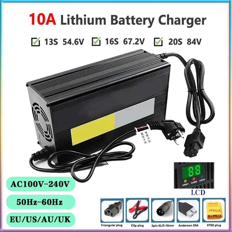 10A 48V 60V 72V Lithium Batter - огляд і ціна 84V 20A Smart Charger