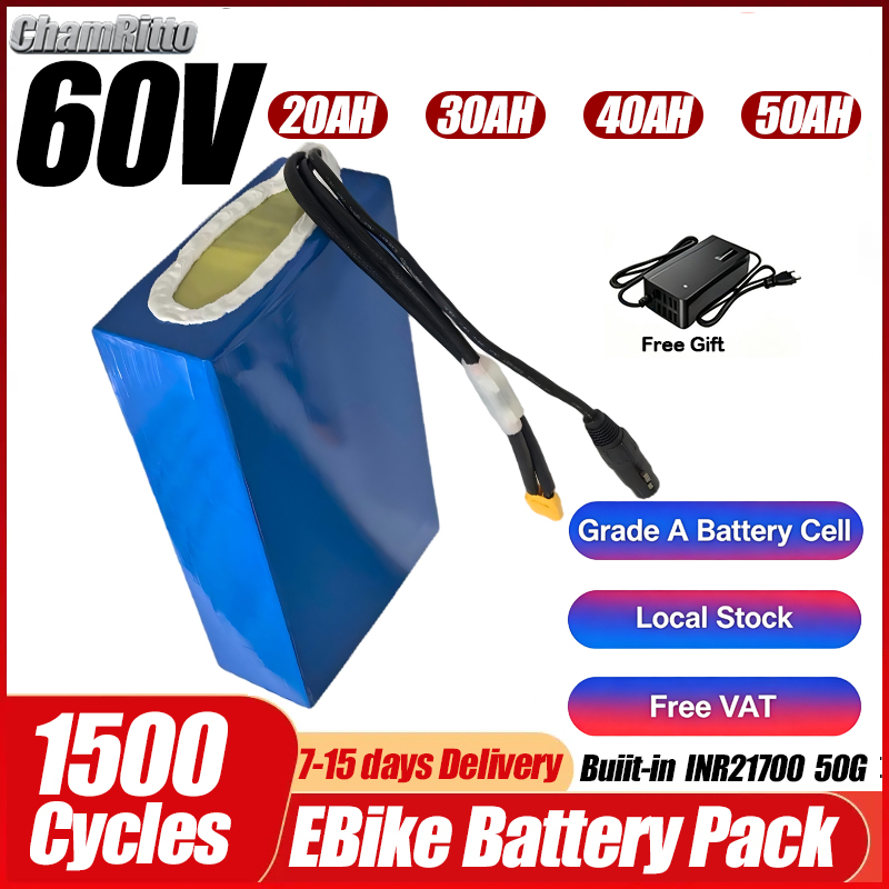 60V 1500W Electric Bicycle 20a - огляд і ціна 60V 50Ah Electric Scooter Battery